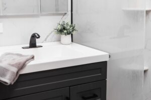 professional cleaner preventing mildew buildup in a New Jersey bathroom
