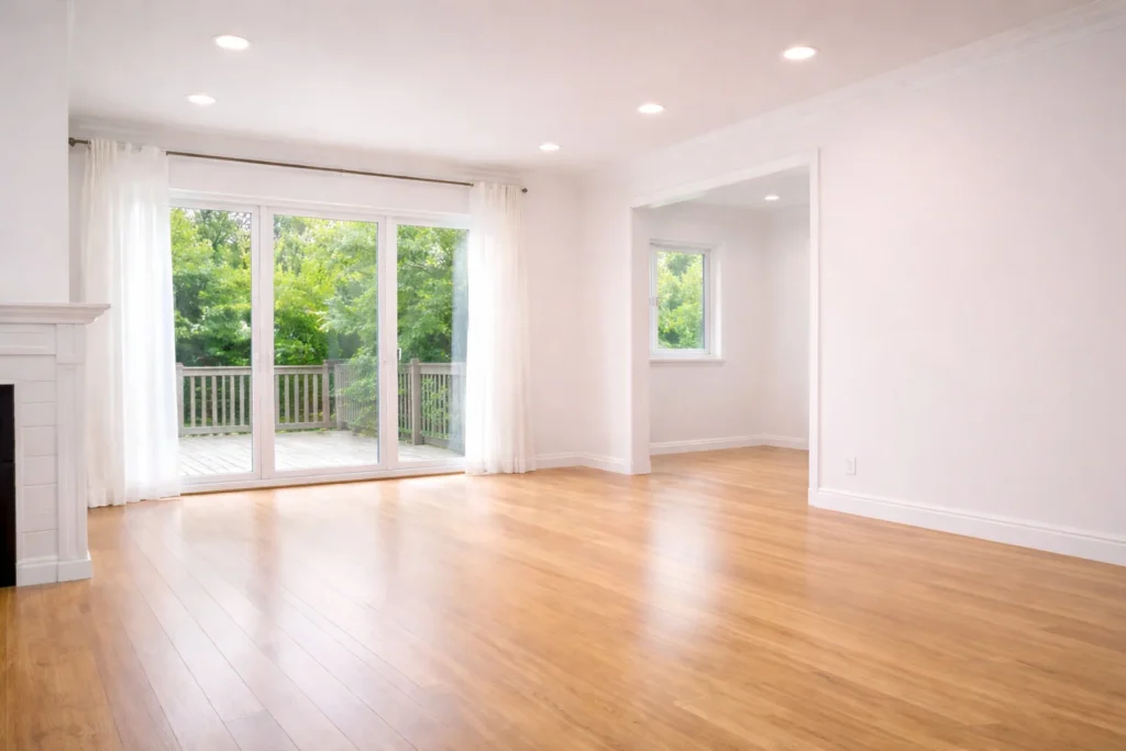 empty home being professionally cleaned before move-in in New Jersey