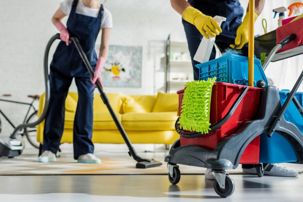 Professional cleaning of a high-traffic area in a New Jersey home