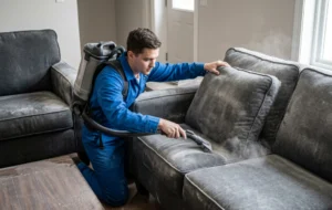 Cleaner removing hidden dust from overlooked areas of a New Jersey home