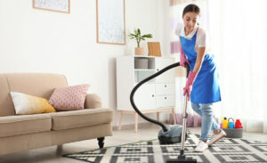 professional cleaner maintaining a clean North Jersey home