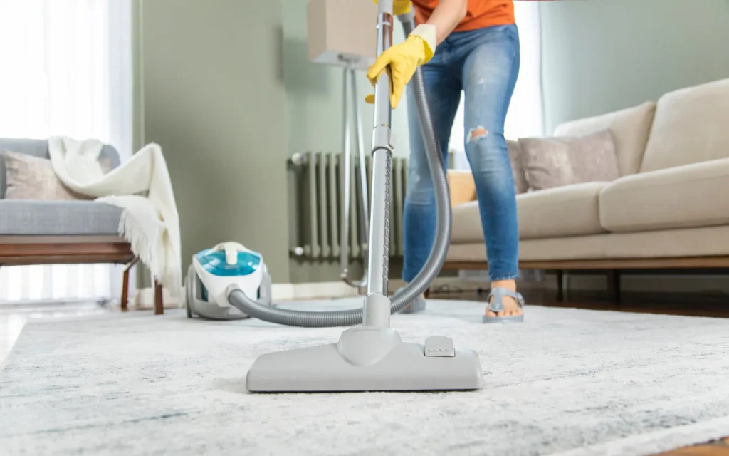 professional cleaner preparing a New Jersey home for humid summer weather