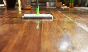 spotless hardwood floors in a clean New Jersey home