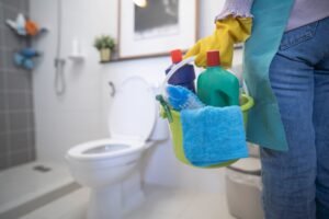 Professional bathroom deep cleaning service in a New Jersey home